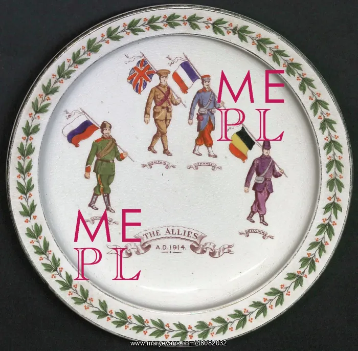 : WW1 - Allied soldiers on a plate : WW1 - Allied soldiers on a plate