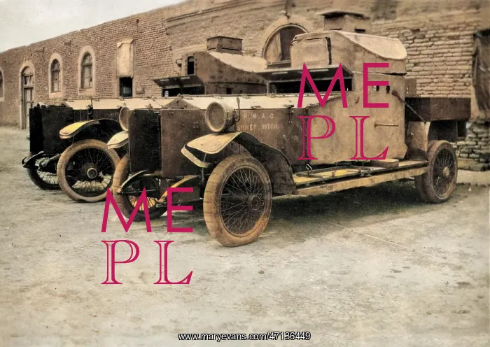: WW1 - Two armour plated army vehicles : WW1 - Two armour plated army vehicles