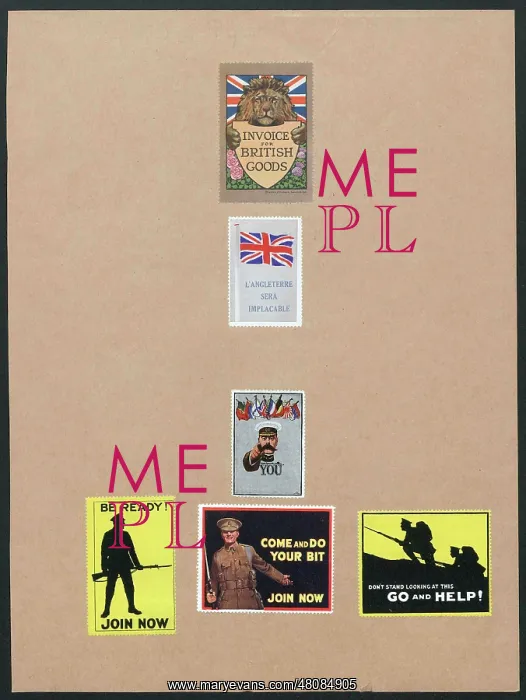 : WW1 - Assorted wartime patriotic stamps : WW1 - Assorted wartime patriotic stamps