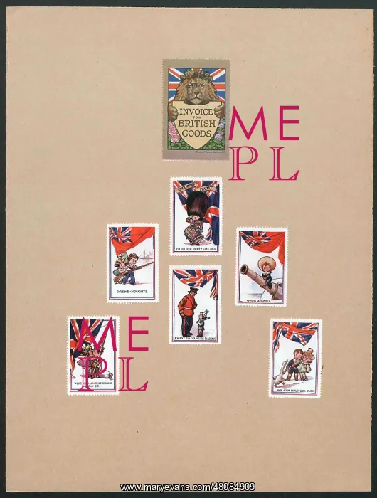 : WW1 - Assorted wartime patriotic stamps : WW1 - Assorted wartime patriotic stamps