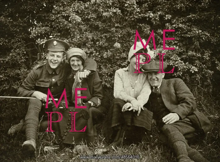 : WW1 - Brother, Sister and partners before outbreak of war : WW1 - Brother, Sister and partners before outbreak of war