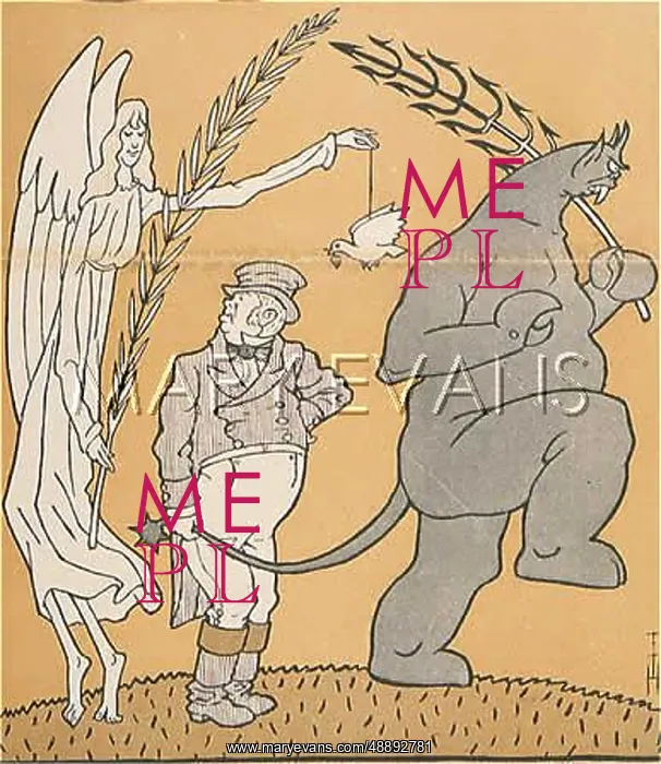 : WW1 CARTOON / BULL DEVIL : WW1 CARTOON / BULL DEVIL