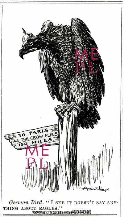 : WW1 - Cartoon - As the eagle flies : WW1 - Cartoon - As the eagle flies