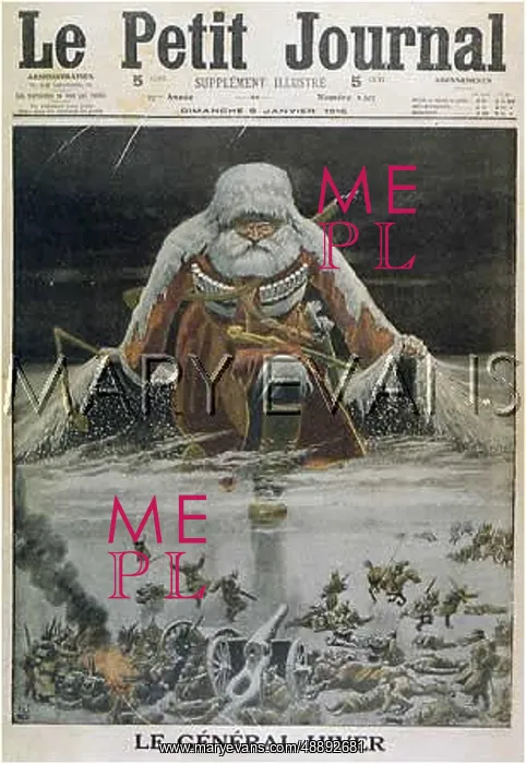 : WW1 CARTOON / GEN WINTER : WW1 CARTOON / GEN WINTER