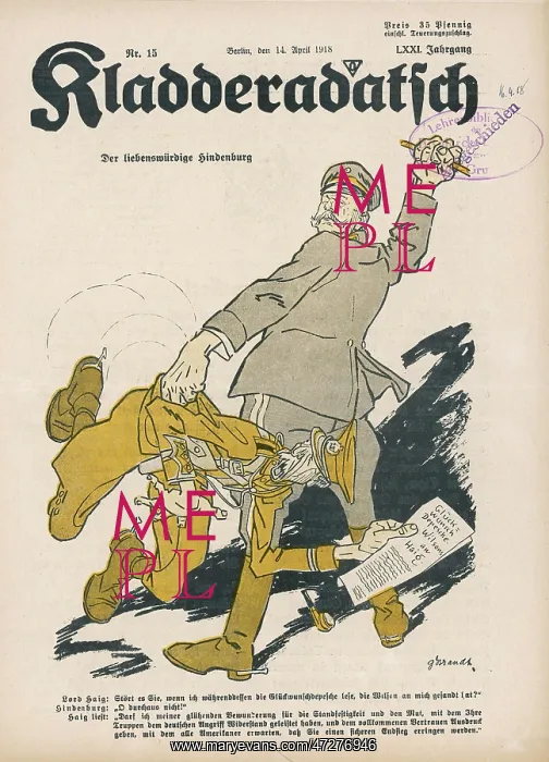  : WW1 CARTOON HINDENBURG