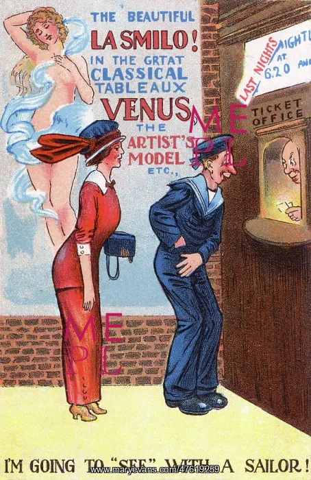  : WW1 cartoon, I'm going to see with a sailor!