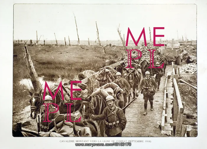 : WW1 - Cavalry heading for the battlefield : WW1 - Cavalry heading for the battlefield