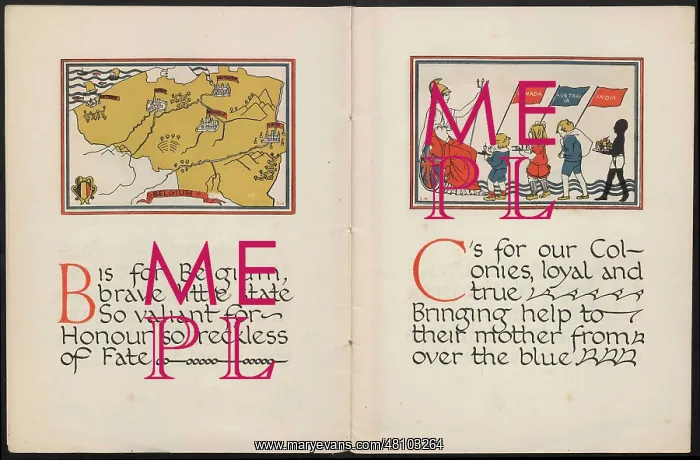 : WW1 - The Child's ABC of the War - B and C : WW1 - The Child's ABC of the War - B and C