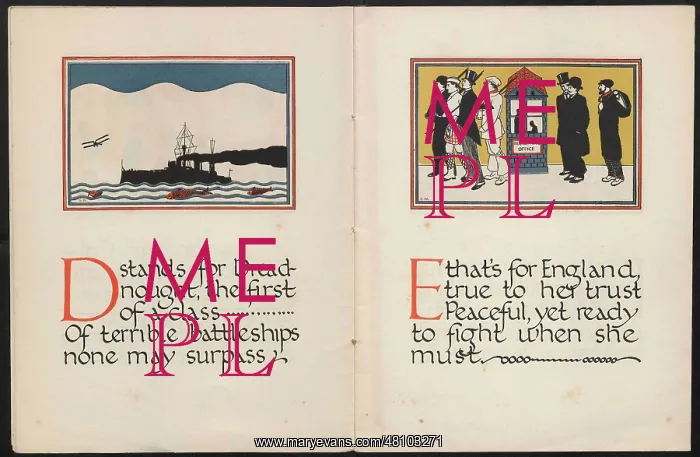: WW1 - The Child's ABC of the War - D and E : WW1 - The Child's ABC of the War - D and E