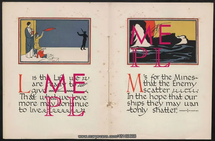 : WW1 - The Child's ABC of the War - L and M : WW1 - The Child's ABC of the War - L and M