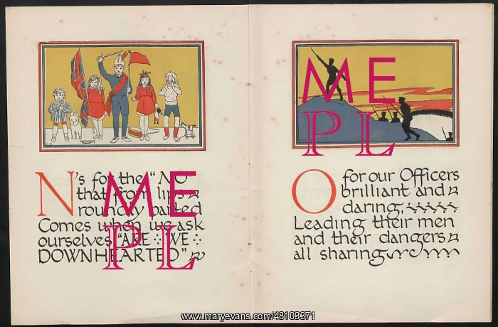 : WW1 - The Child's ABC of the War - N and O : WW1 - The Child's ABC of the War - N and O