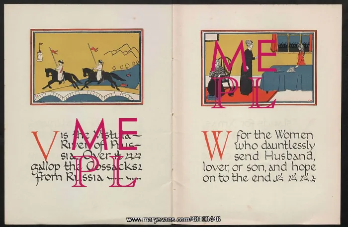 : WW1 - The Child's ABC of the War - V and W : WW1 - The Child's ABC of the War - V and W