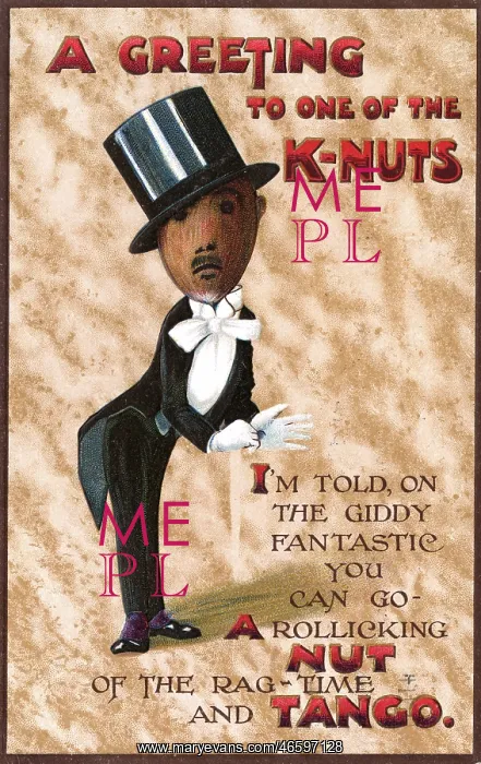 : WW1 - Comic Postcard - K-Nut in a tuxedo : WW1 - Comic Postcard - K-Nut in a tuxedo