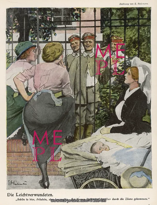 : WW1 / CONVALESCENT GERMANS : WW1 / CONVALESCENT GERMANS