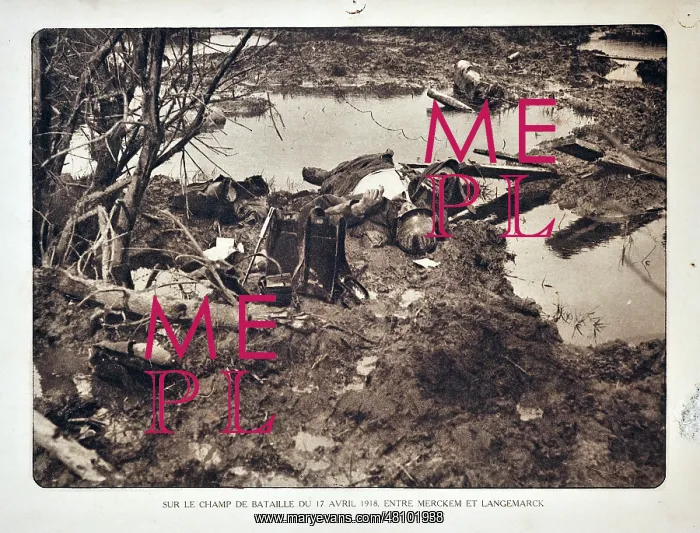 : WW1 - Corpse of dead German soldier killed in action : WW1 - Corpse of dead German soldier killed in action