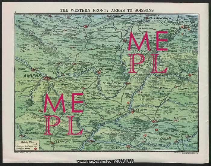 : WW1 - Daily Mail War Panorama, Western Front : WW1 - Daily Mail War Panorama, Western Front