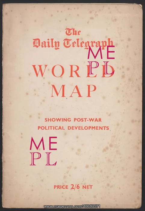 : WW1 - The Daily Telegraph World Map, front cover : WW1 - The Daily Telegraph World Map, front cover