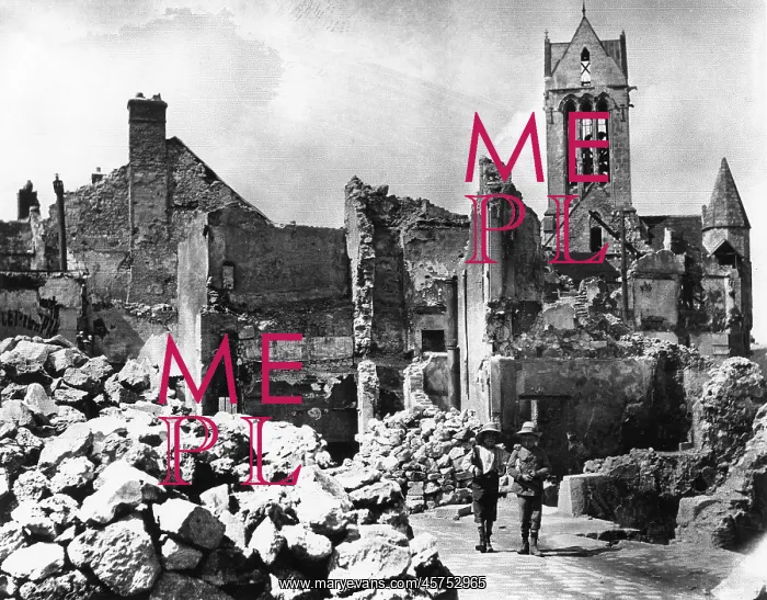 : WW1 damage at Dormans - Saint-Hippolyte Church : WW1 damage at Dormans - Saint-Hippolyte Church