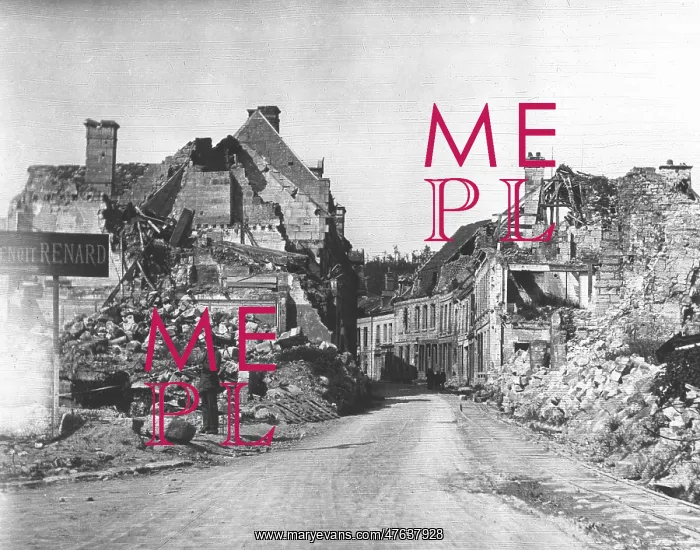: WW1 damage at Vailly-sur-Aisne, Framce : WW1 damage at Vailly-sur-Aisne, Framce