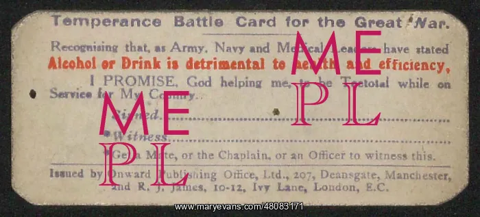 : WW1 - Don't Ask Me To Take Drink, temperance card : WW1 - Don't Ask Me To Take Drink, temperance card