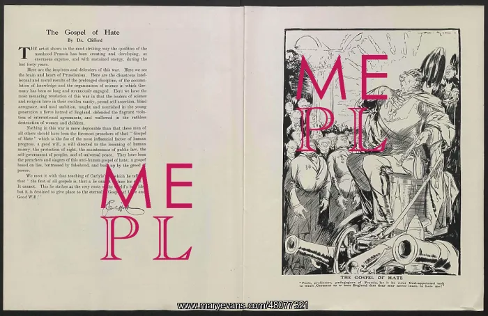 : WW1 - Will Dyson's War Cartoons - The Gospel of Hate : WW1 - Will Dyson's War Cartoons - The Gospel of Hate