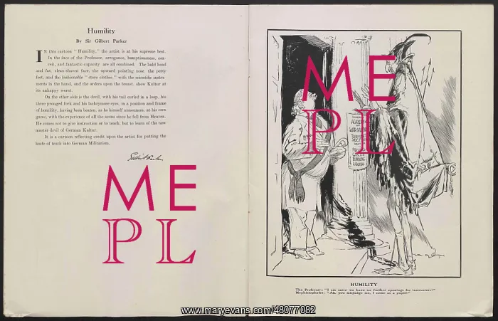 : WW1 - Will Dyson's War Cartoons - Humility : WW1 - Will Dyson's War Cartoons - Humility