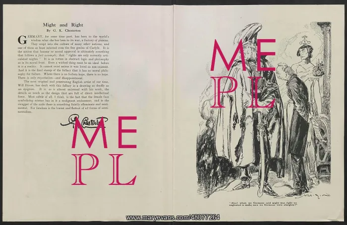 : WW1 - Will Dyson's War Cartoons - Might and Right : WW1 - Will Dyson's War Cartoons - Might and Right