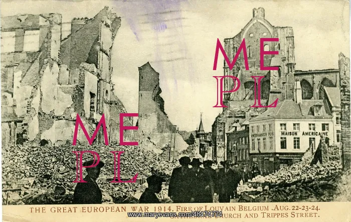 : WW1 Fire Devastation, Leuven, Flemish Region : WW1 Fire Devastation, Leuven, Flemish Region