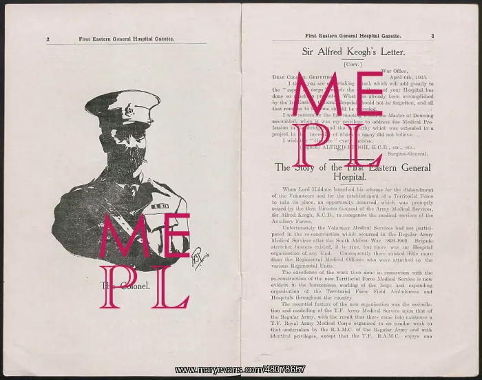 : WW1 - First Eastern General Hospital Gazette : WW1 - First Eastern General Hospital Gazette
