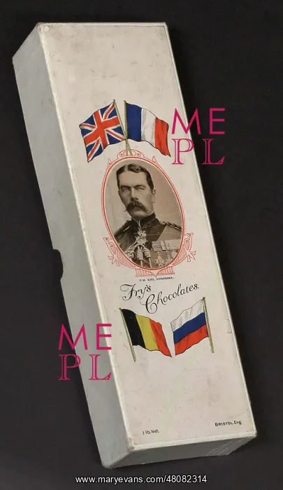 : WW1 - Fry's Chocolates - box lid design : WW1 - Fry's Chocolates - box lid design