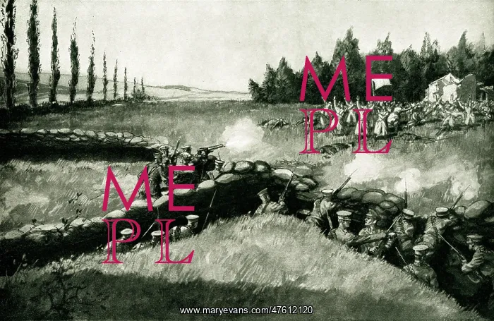 : WW1 - German attack under the cover of the white flag : WW1 - German attack under the cover of the white flag