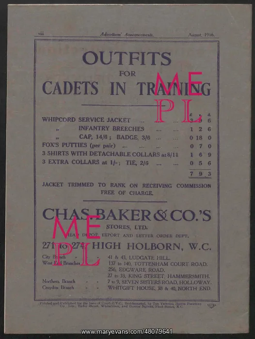: WW1 - The Hades Herald, back cover : WW1 - The Hades Herald, back cover