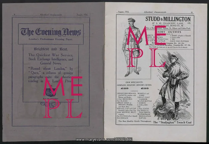 : WW1 - The Hades Herald, inside front cover : WW1 - The Hades Herald, inside front cover