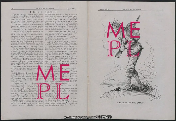 : WW1 - The Hades Herald, two pages : WW1 - The Hades Herald, two pages