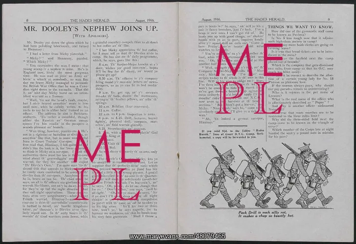 : WW1 - The Hades Herald, two pages : WW1 - The Hades Herald, two pages