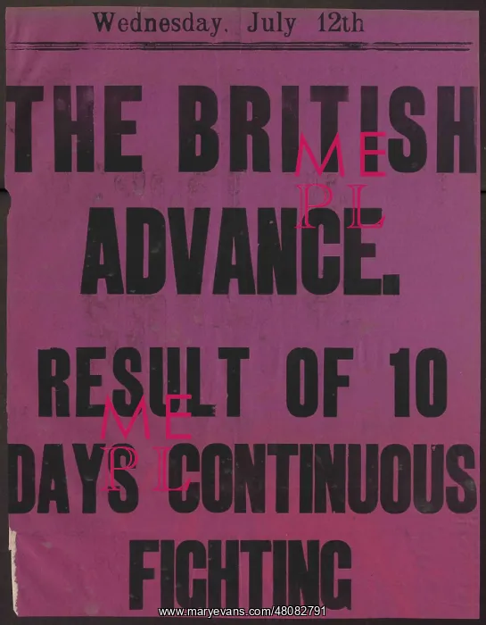 : WW1 Headlines - The British Advance : WW1 Headlines - The British Advance