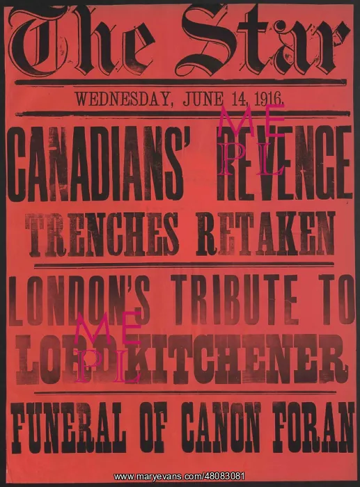 : WW1 Headlines - Canadians Revenge : WW1 Headlines - Canadians Revenge