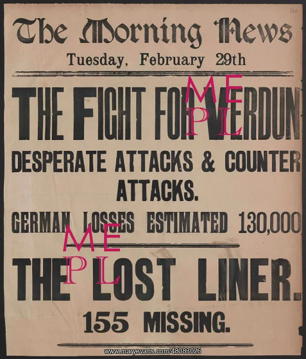 : WW1 Headlines - The Fight for Verdun : WW1 Headlines - The Fight for Verdun