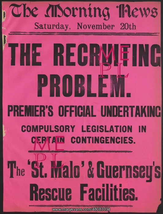 : WW1 Headlines - The Recruiting Problem : WW1 Headlines - The Recruiting Problem