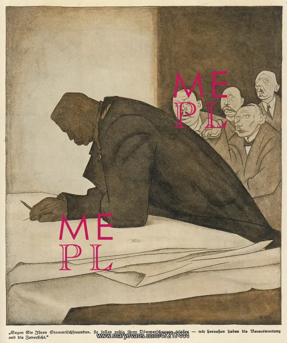 : WW1 / HINDENBURG CARTOON : WW1 / HINDENBURG CARTOON