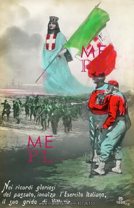: WW1 - Italy - Remembrance postcard : WW1 - Italy - Remembrance postcard