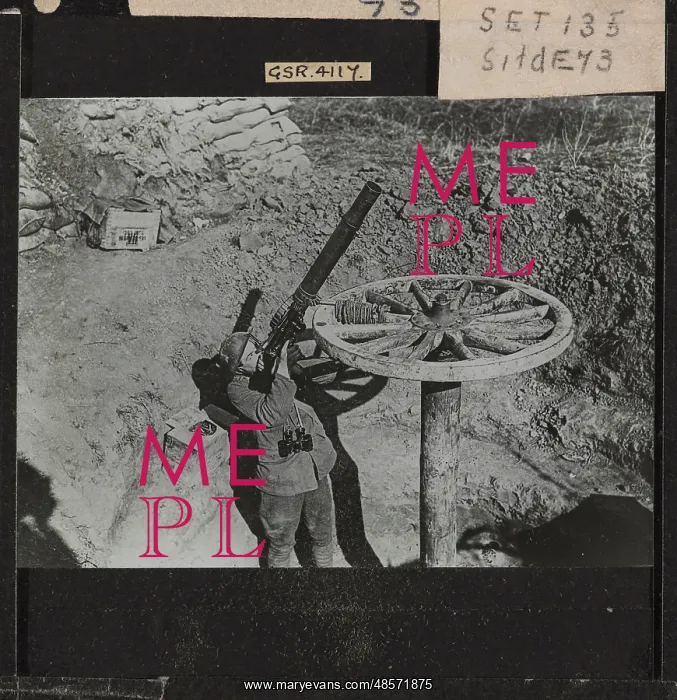 : WW1 - Lantern Slide : WW1 - Lantern Slide