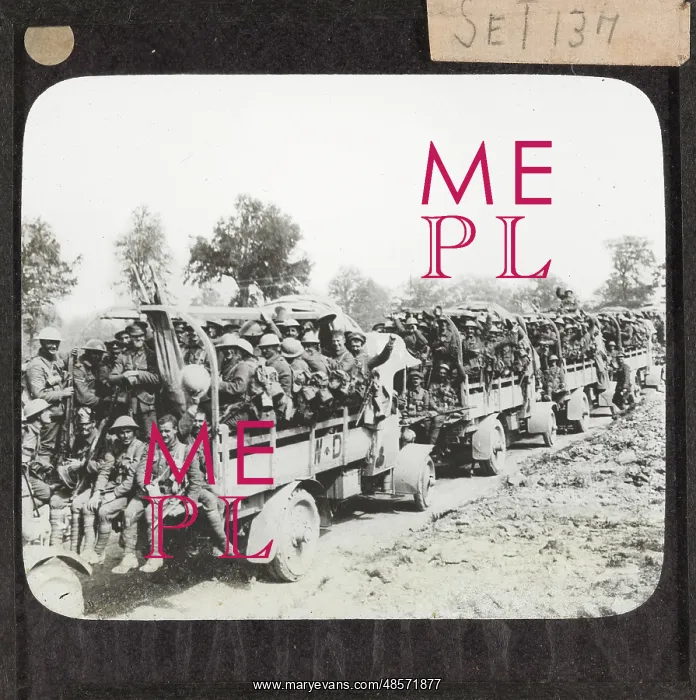 : WW1 - Lantern Slide : WW1 - Lantern Slide