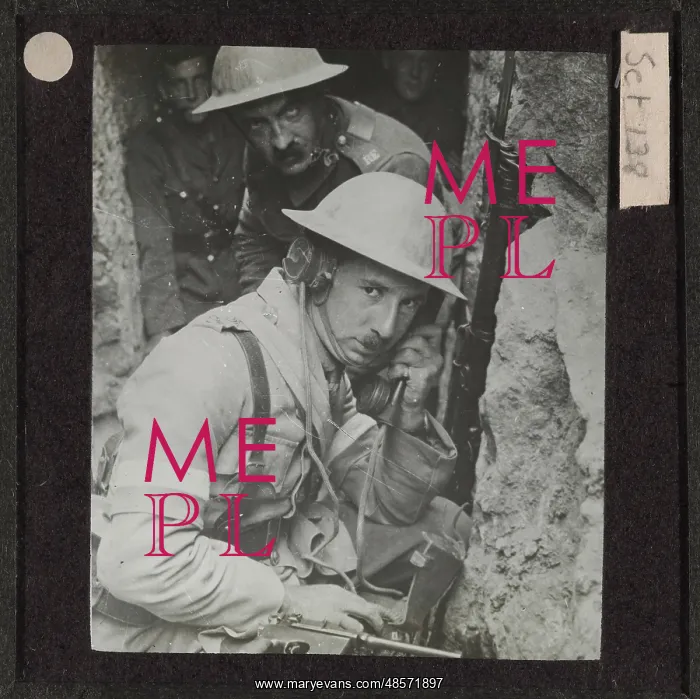 : WW1 - Lantern Slide : WW1 - Lantern Slide