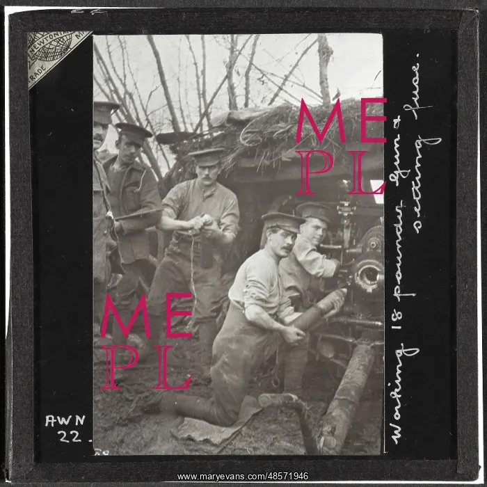 : WW1 - Lantern Slide : WW1 - Lantern Slide