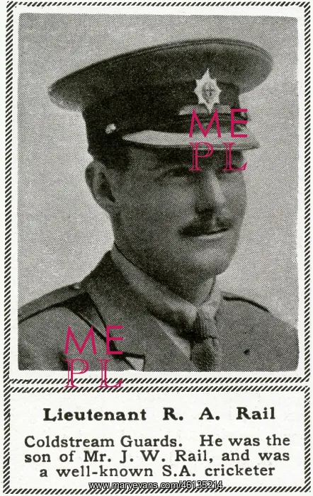 : WW1 - Lieutenant R A Rail - Coldstream Guards : WW1 - Lieutenant R A Rail - Coldstream Guards