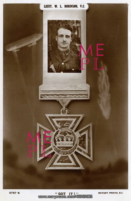  : WW1 - Lieutenant William Leefe Robinson, awarded the V.C