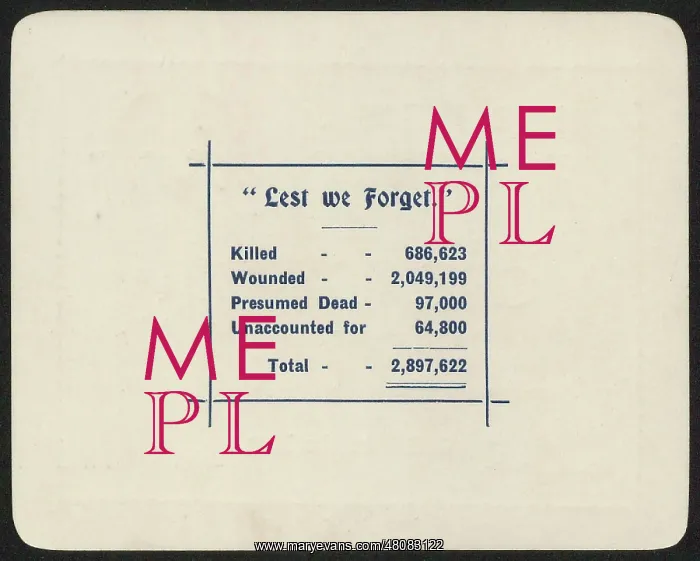 : WW1 - In Memory of the Great War : WW1 - In Memory of the Great War