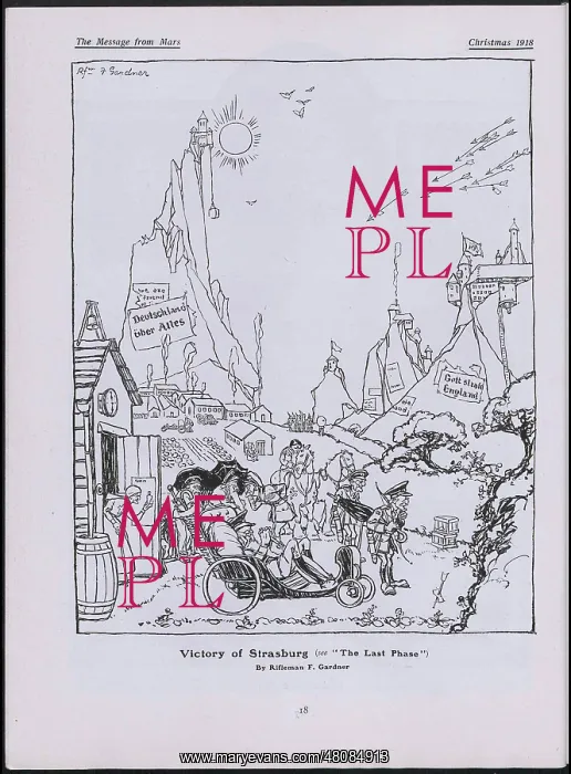 : WW1 - The Message from Mars, cartoon : WW1 - The Message from Mars, cartoon