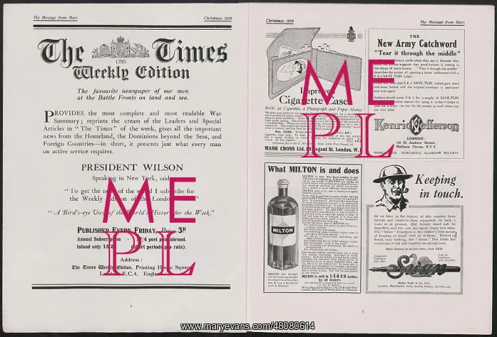 : WW1 - The Message from Mars, two pages : WW1 - The Message from Mars, two pages